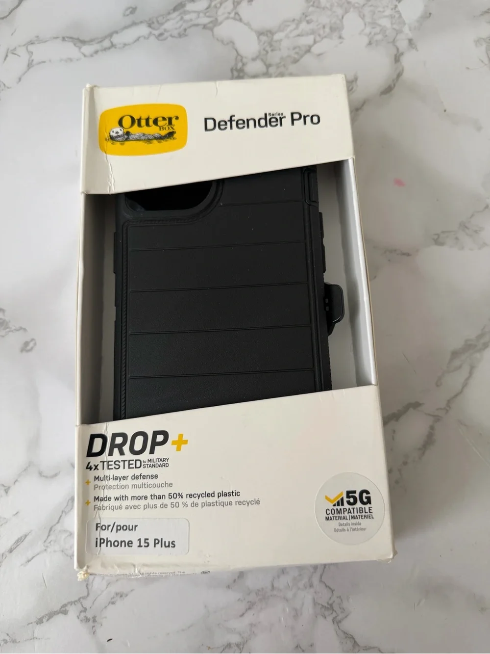 OtterBox Defender Pro Black Rugged Case for iPhone 15 Plus